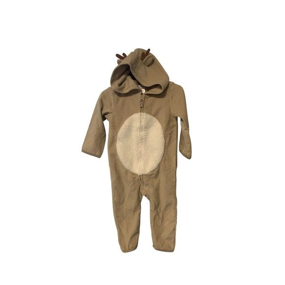 New Carters Boys Infant Baby Sz 18 Months Full Zip Reindeer Costume Jumpsuit dre - Picture 1 of 4